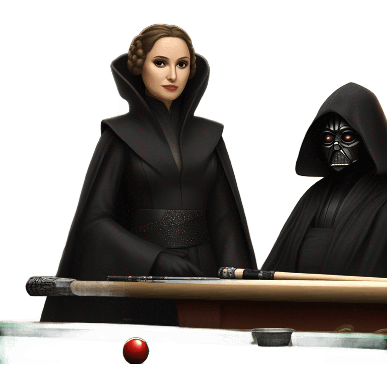 Padme amidala playing pool against darth sidius emoji