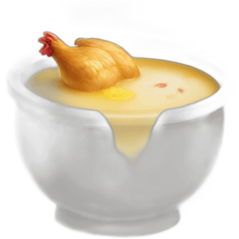 Chicken soup emoji