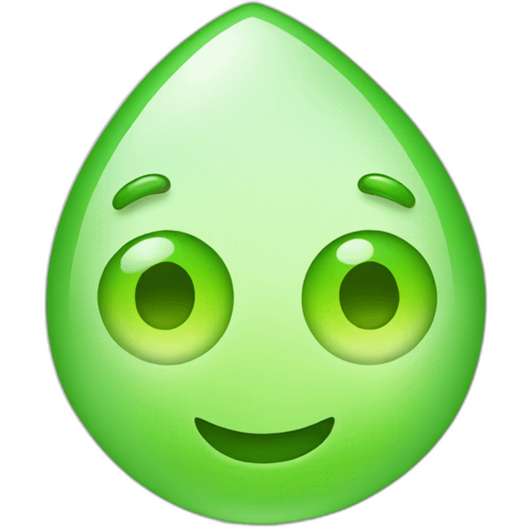 limegreen-waterdrop-with-smile emoji