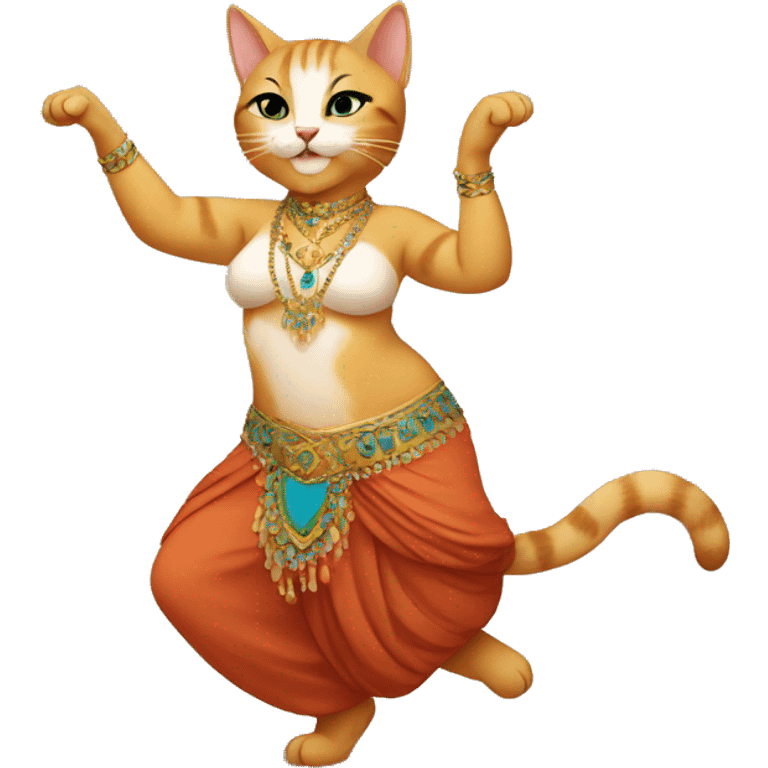 Cat does belly dance emoji