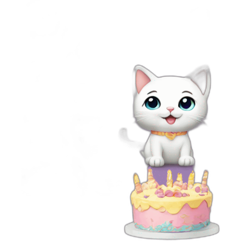 kitten birthday party emoji