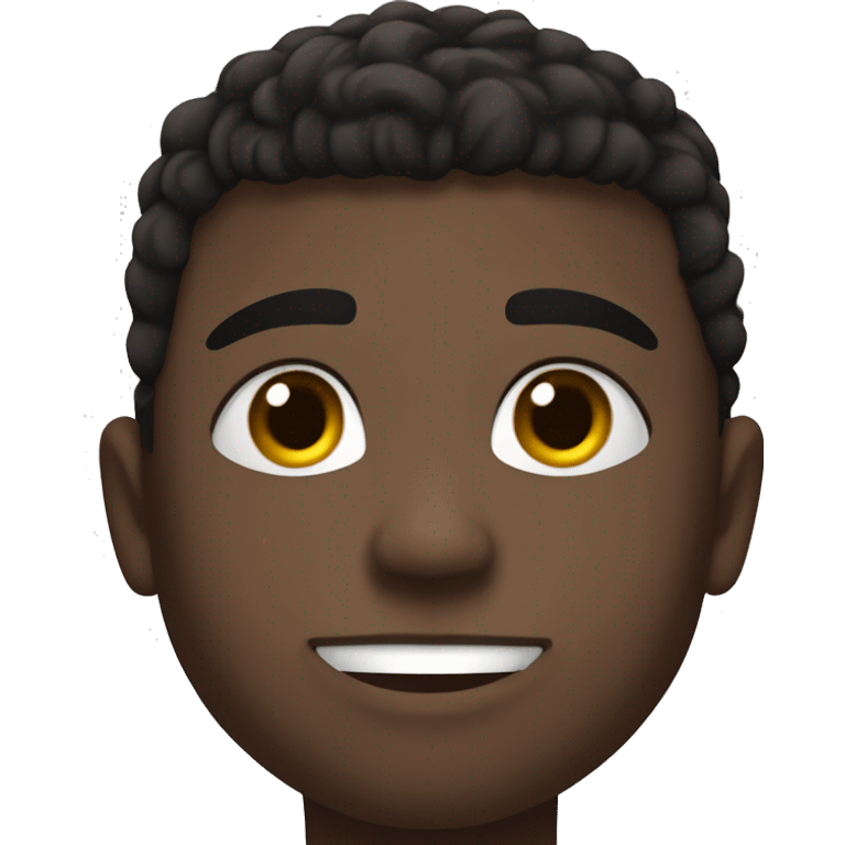 mexican/black teenage male with dark skin, a muscular build, and a commanding presence, reflecting his African-American and Mexican heritage emoji