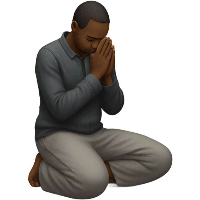 Person praying while crying emoji