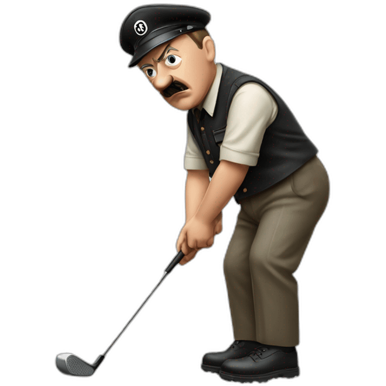 Hitler playing golf emoji