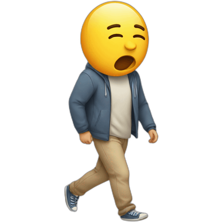 Tired Sleep Walking Funny emoji