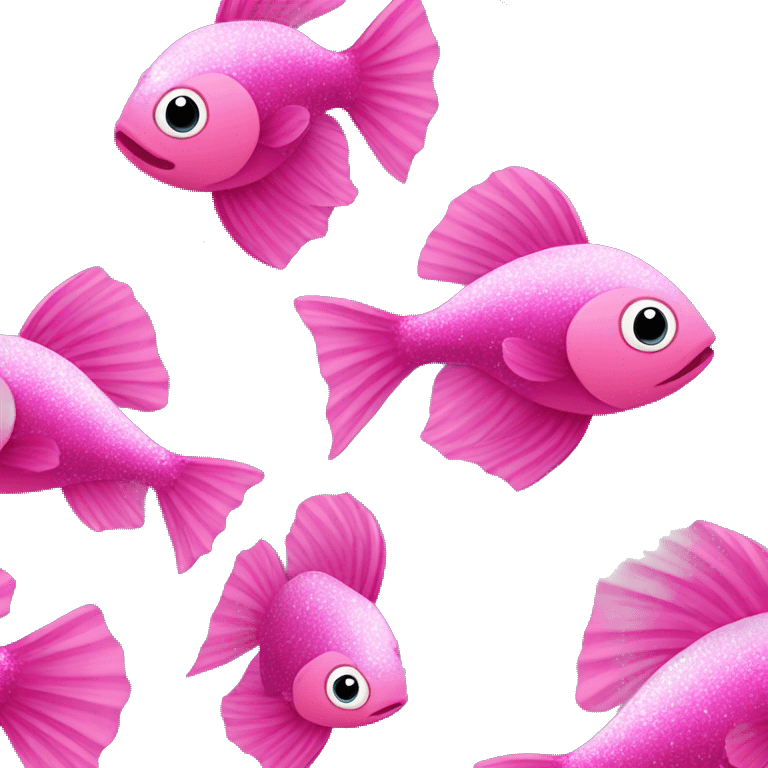 Pink sparkly beta fish emoji