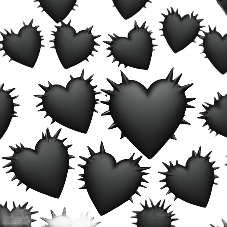 Black heart with spikes emoji