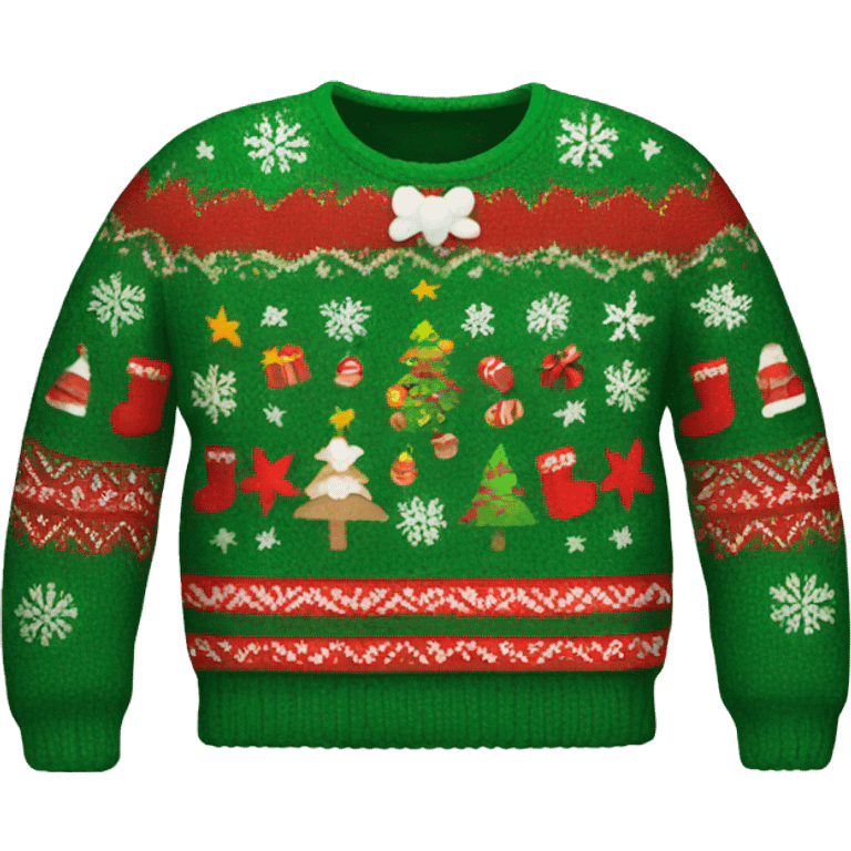 Ugly Christmas sweater emoji