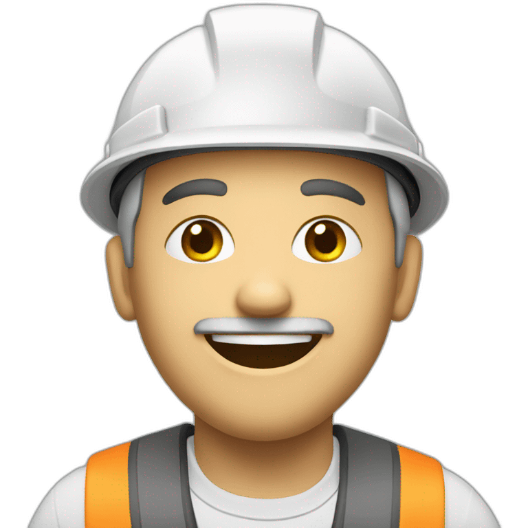 Happy engineer real face emoji