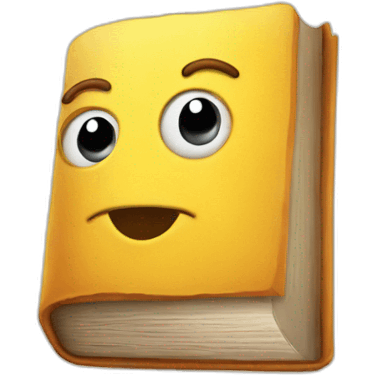 Book with face emoji