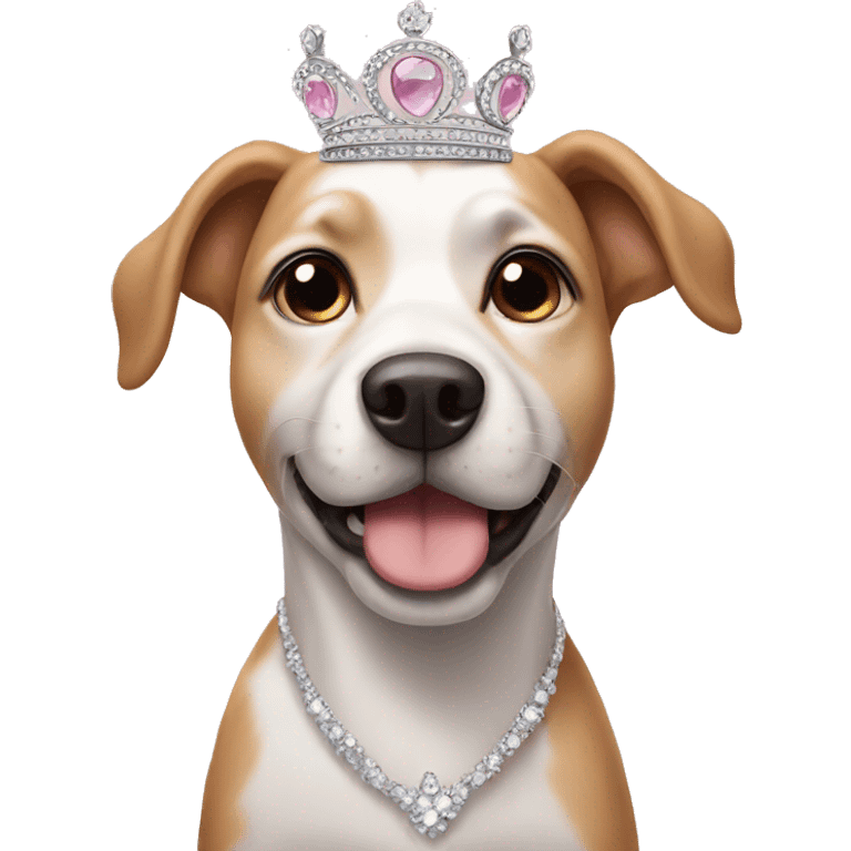 dog wearing tiara emoji