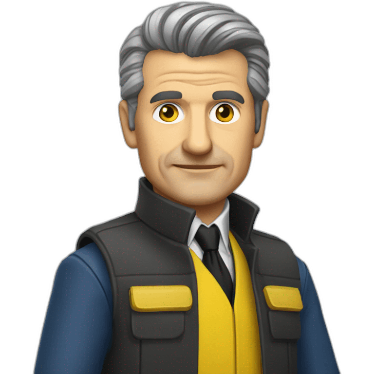 Jean Lassalle avec un gilet jaune emoji