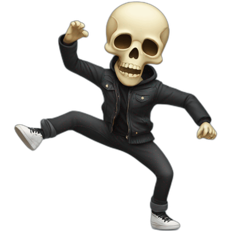 Skull dancing emoji