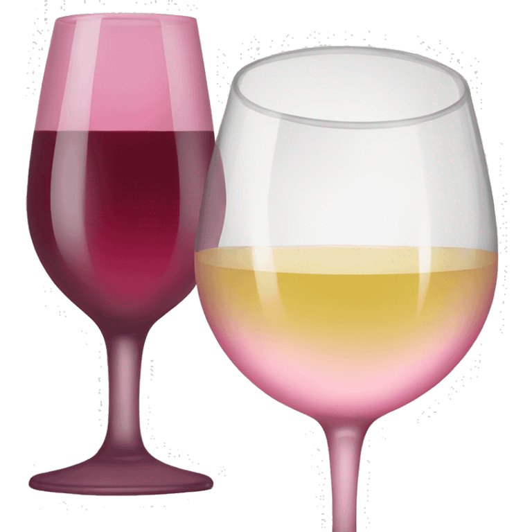 Pink wine glass with white wine emoji