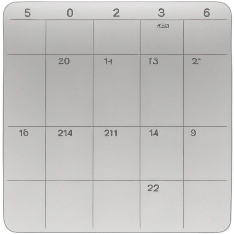 Calendar black and white emoji