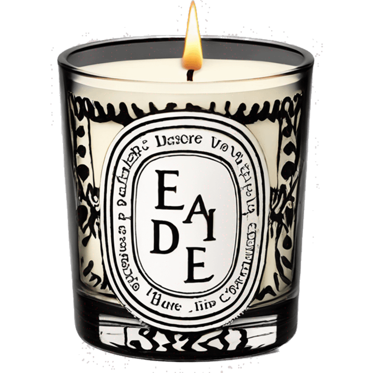 realistic cream coloured diptyque branded candle emoji