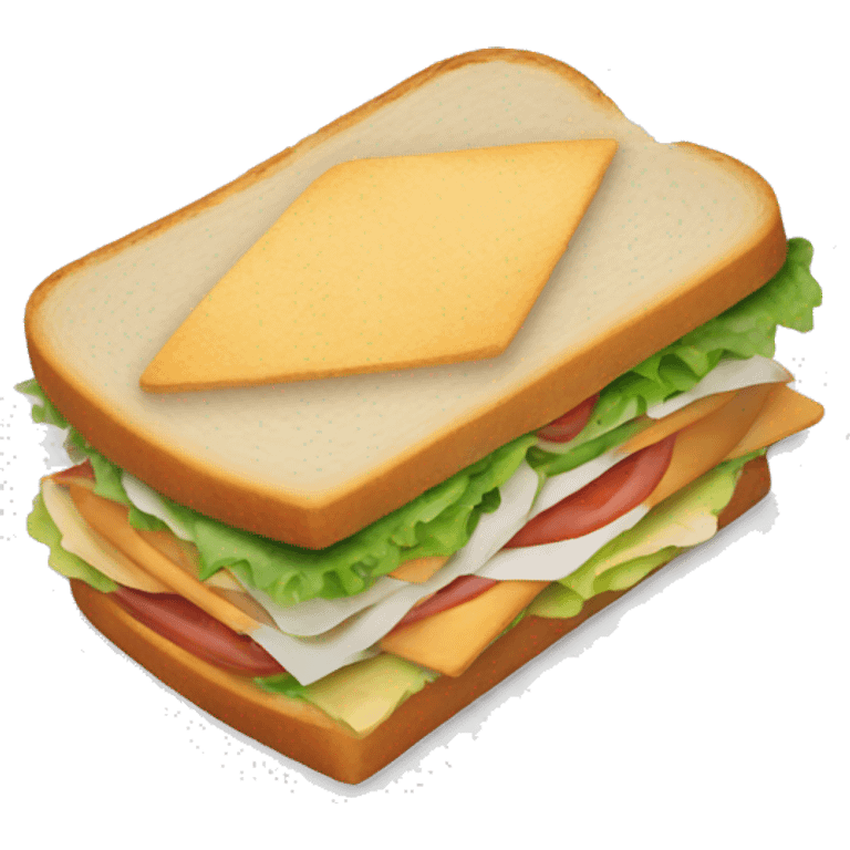 Sandwich with person surfing on it emoji