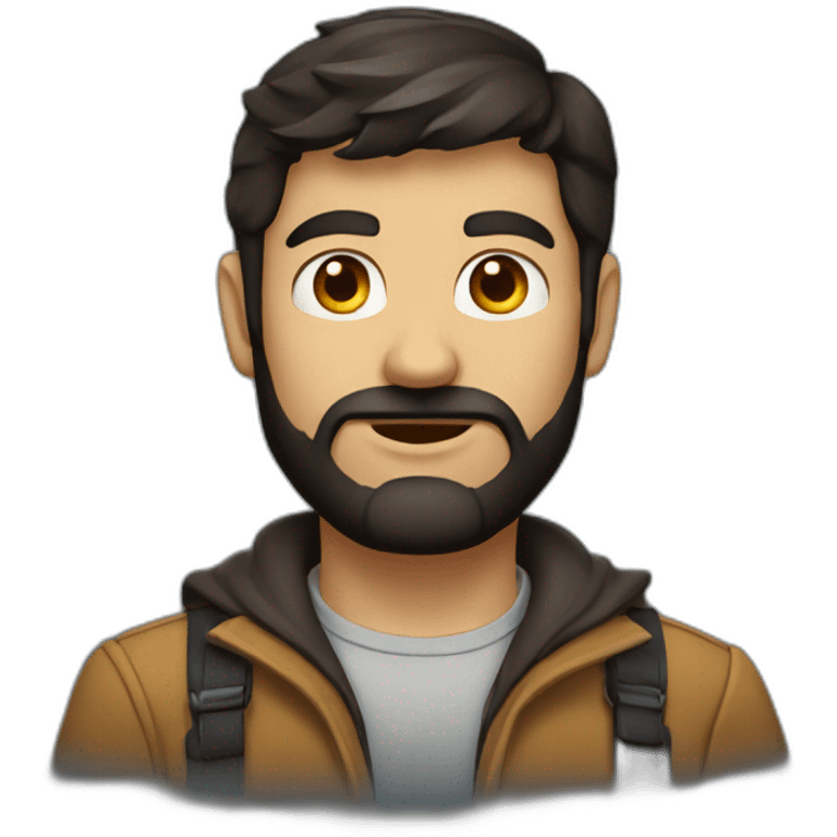 dark-beard-hair-and-eyes-developer emoji