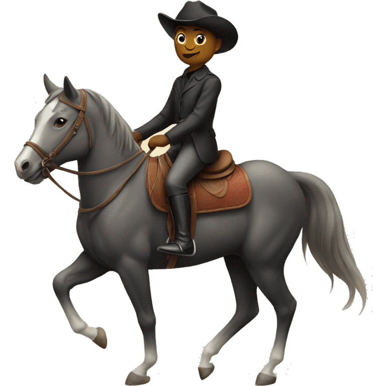 cat riding a horse emoji