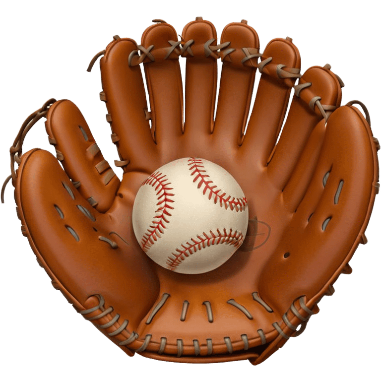 Baseball in a baseball glove emoji