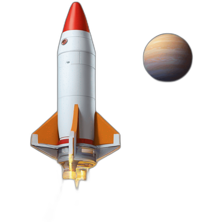 rocket on saturn emoji