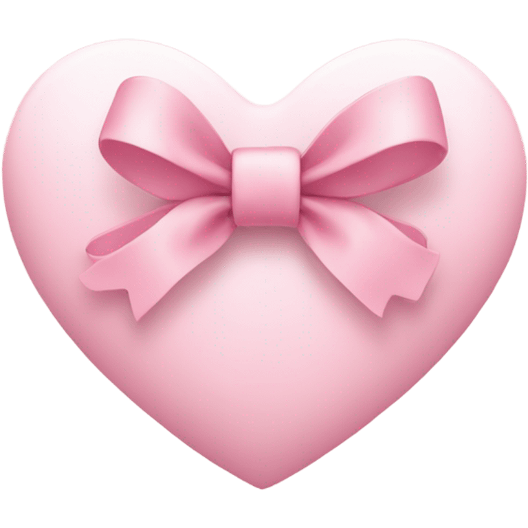 the heart emoji but light pink with bow emoji