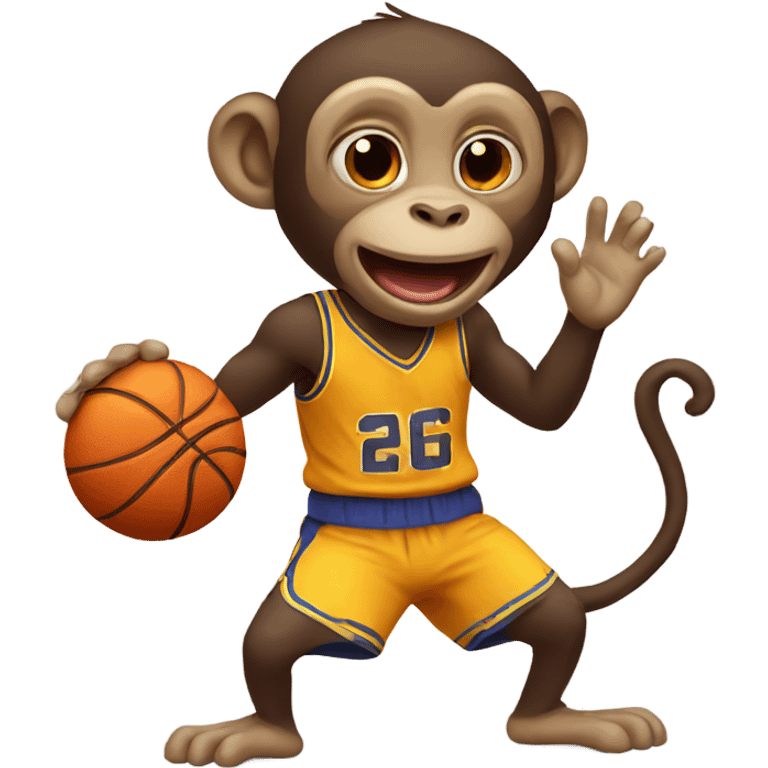 monkeys playing basketball  emoji