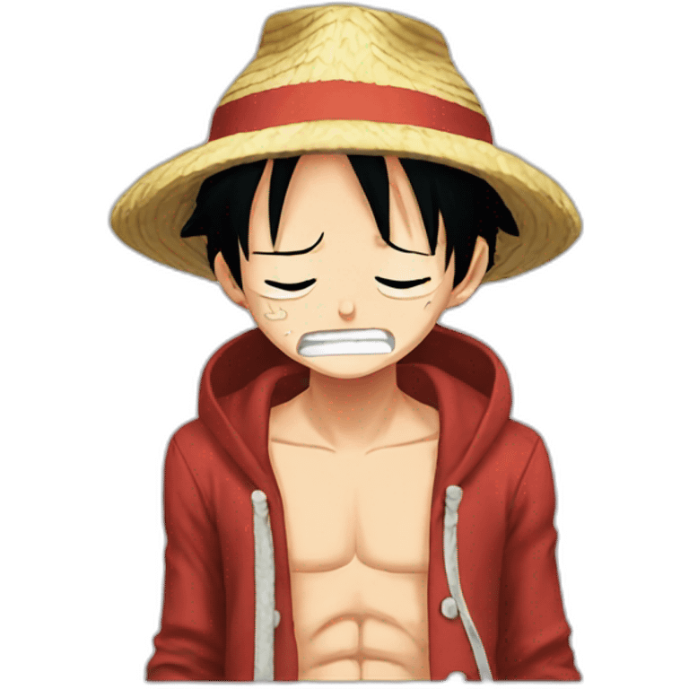 luffy crying emoji