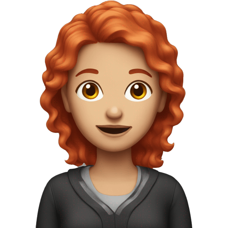 Senior girl with red hair  emoji