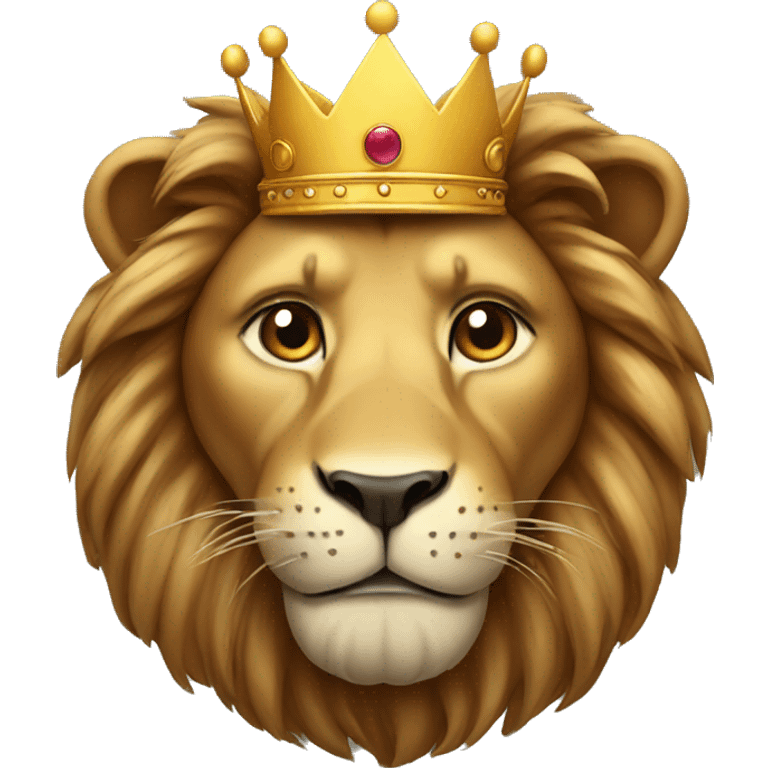 Lion with a crown emoji