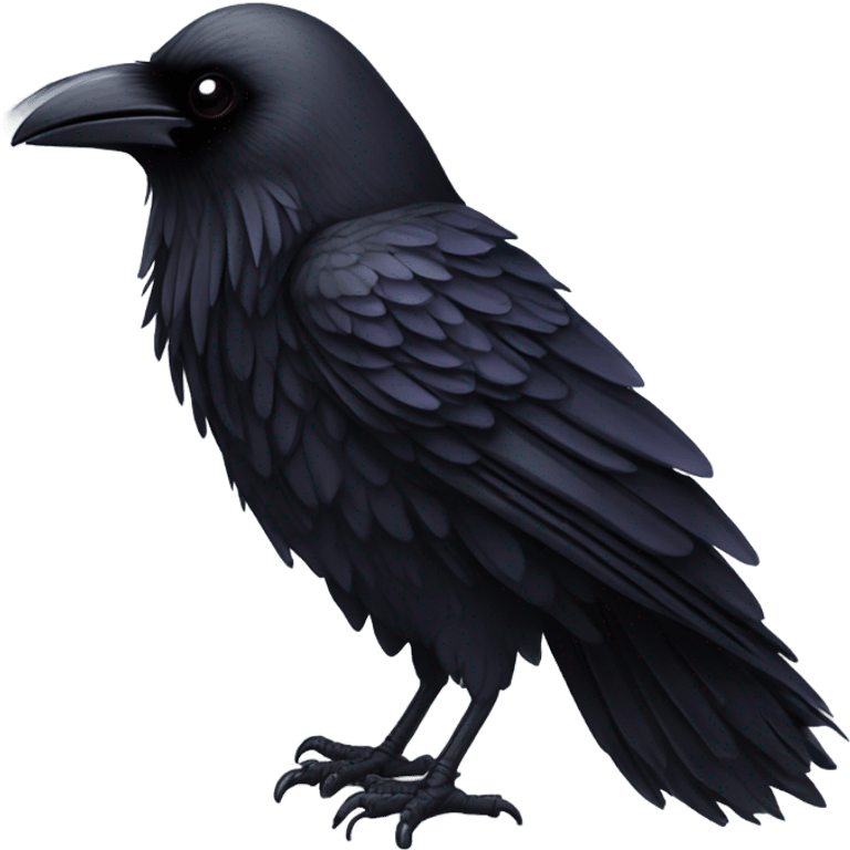 Raven with bat shaped wings emoji