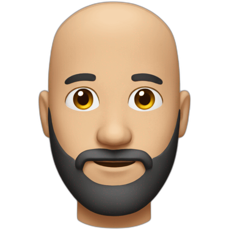 Bald guy with beard  emoji