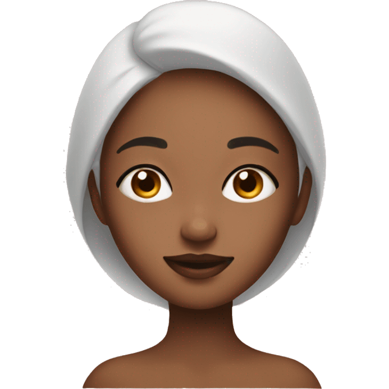 Girl doing her skincare emoji