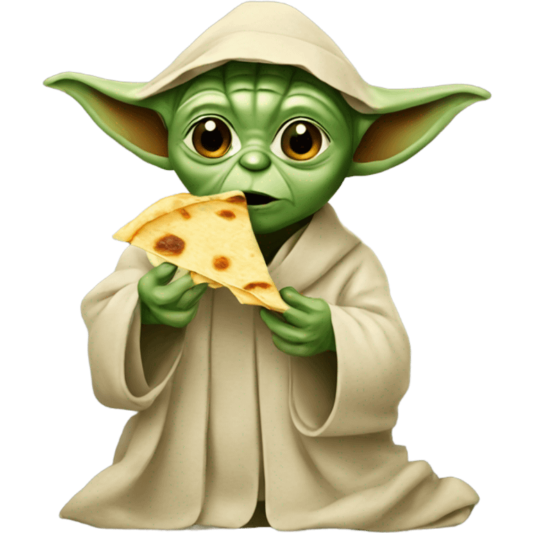 Yoda eating tortilla emoji