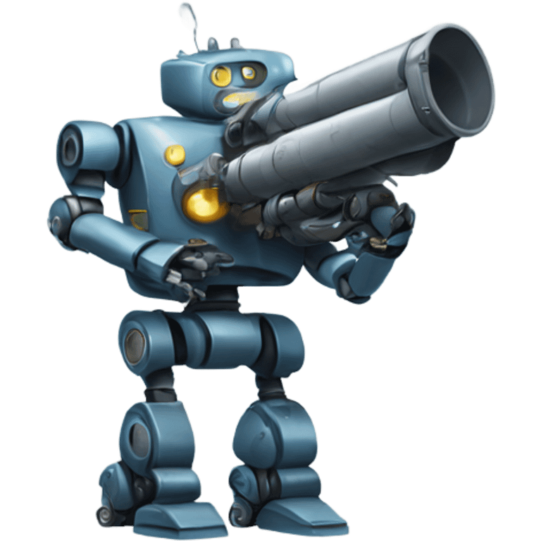 robot with auto cannon emoji