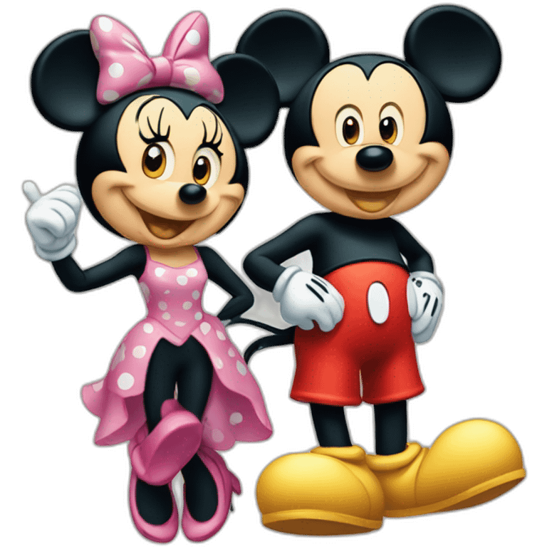 Mickey and Minnie mouse emoji