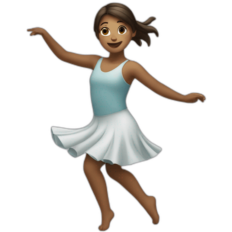 a logo of a girl dancing emoji