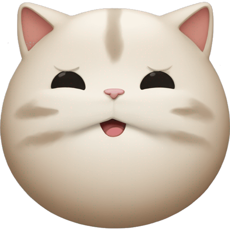 Crying fat cat emoji