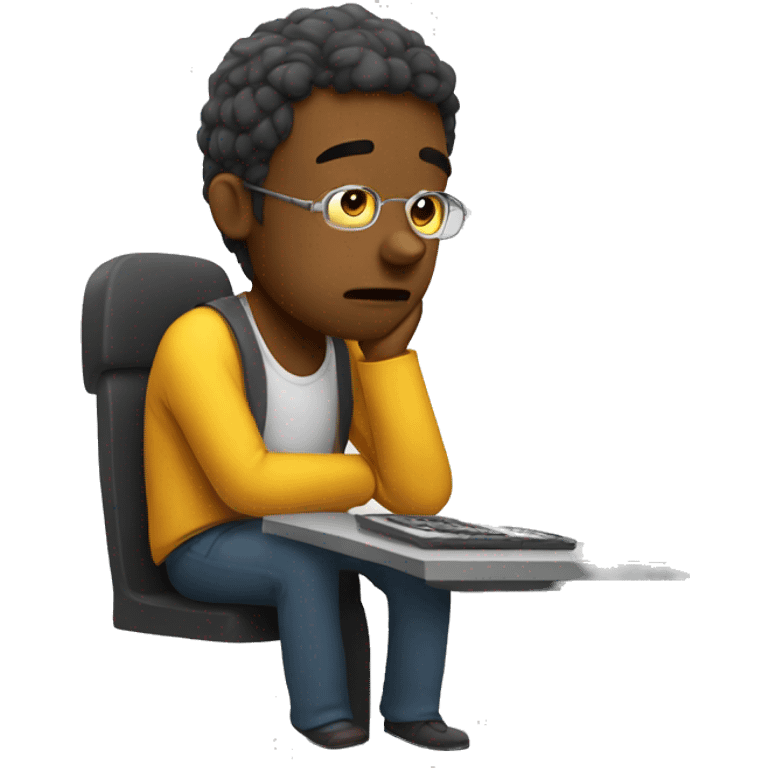 a tired programmer emoji