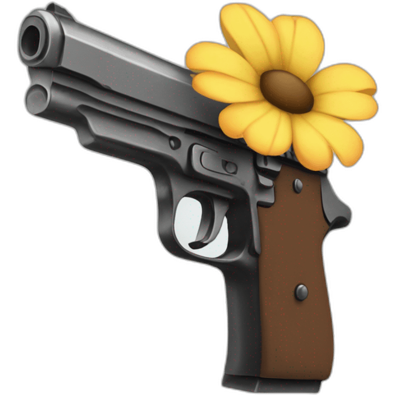 gun with a flower in the end emoji