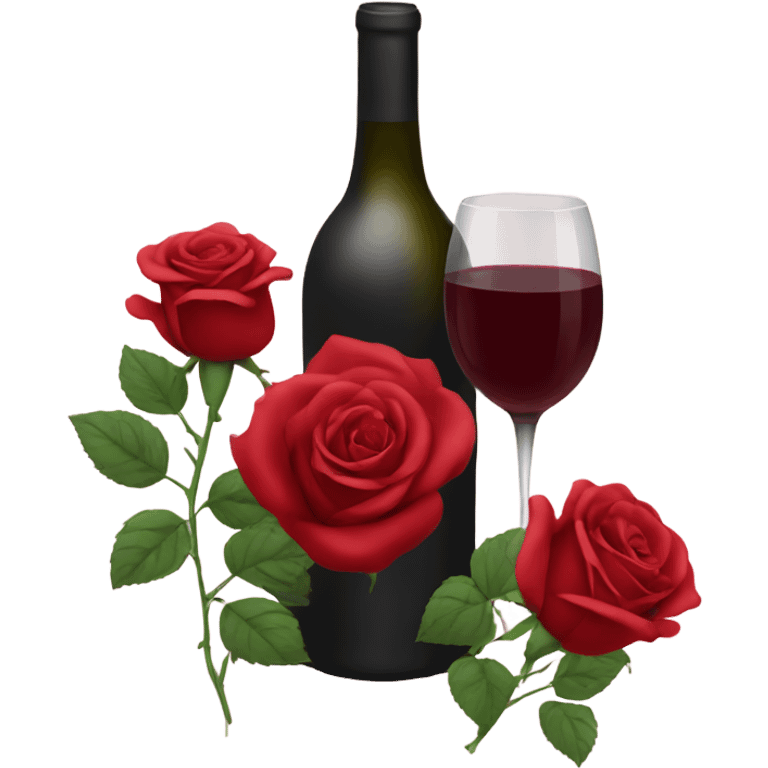 wine and roses emoji