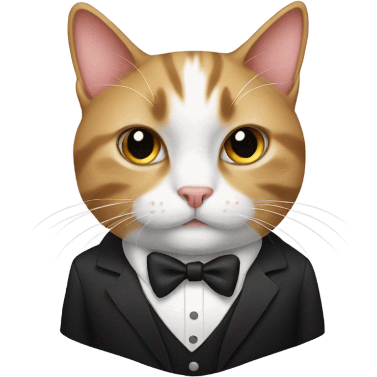 Cat with tuxedo  emoji