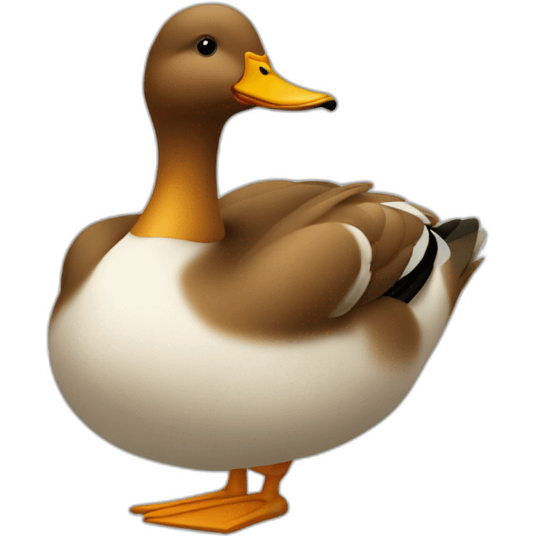 Un canard sur un canard emoji