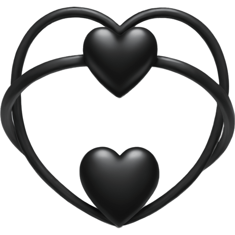 black heart with ring emoji