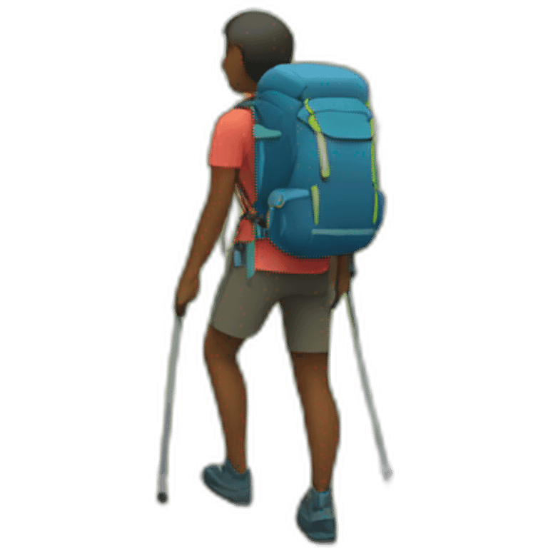 person hiking emoji