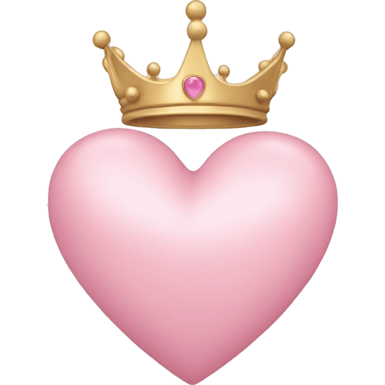 Light pink heart with crown  emoji