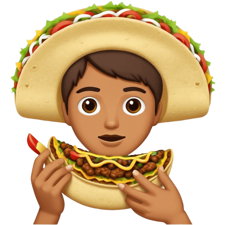 Happy taco emoji