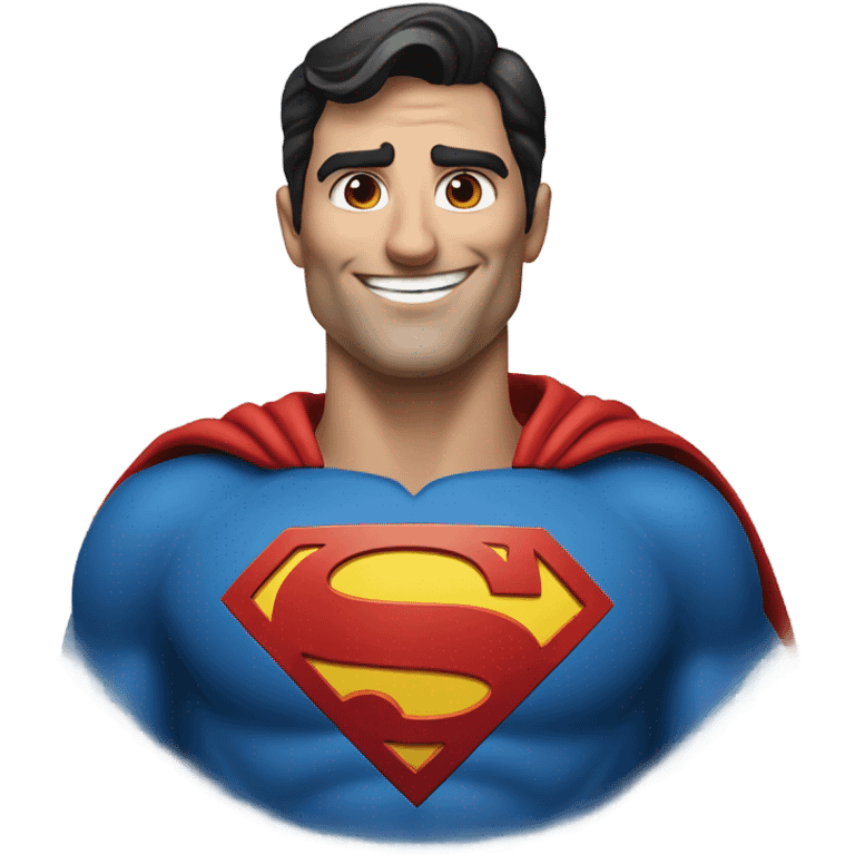 smiling Superman in portrait emoji