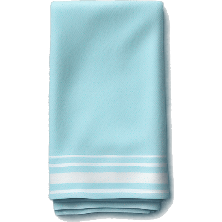 Realistic folded light blue dish towel emoji