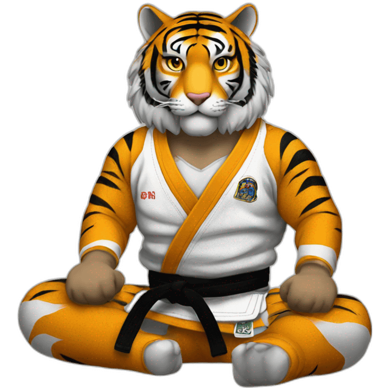 BJJ seated guard  Tiger  emoji